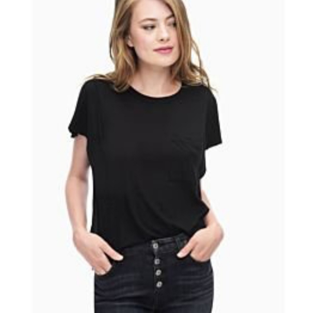 Splendid Heavy Slub Jersey Ruffle Tee Sz XS VGUC